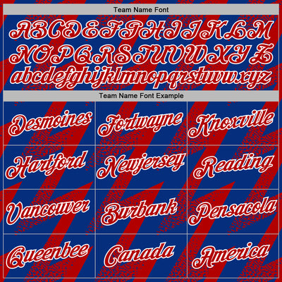 Custom Stitched Royal Red-White Zigzag Shape Sports Pullover Sweatshirt Hoodie