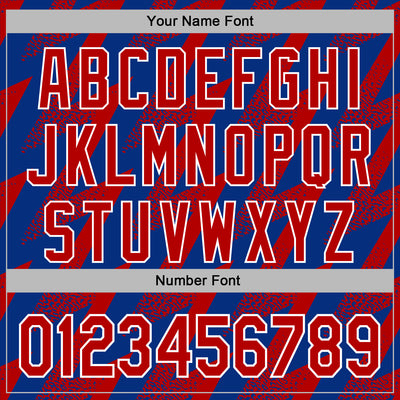 Custom Stitched Royal Red-White Zigzag Shape Sports Pullover Sweatshirt Hoodie