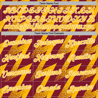 Custom Stitched Crimson Gold-White Zigzag Shape Sports Pullover Sweatshirt Hoodie