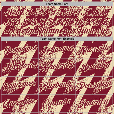 Custom Stitched Crimson Cream Zigzag Shape Sports Pullover Sweatshirt Hoodie