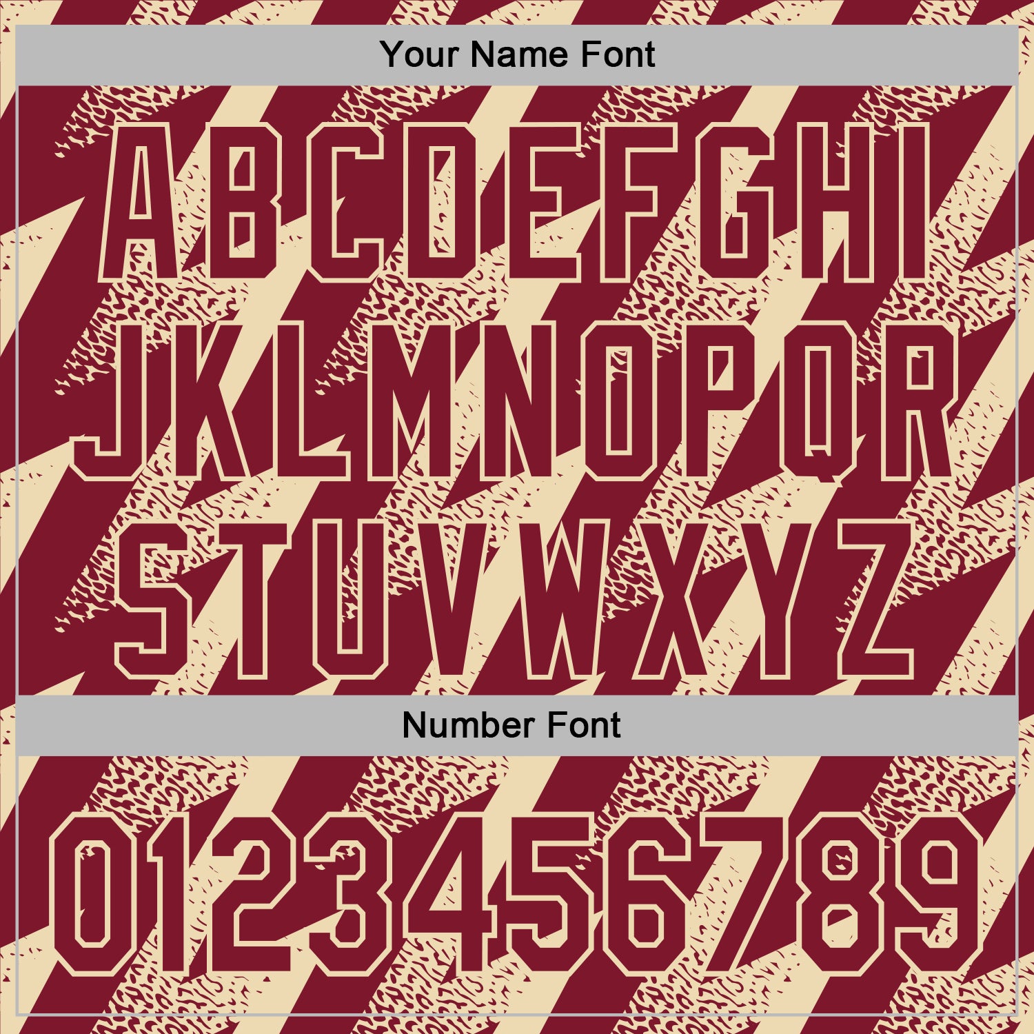 Custom Stitched Crimson Cream Zigzag Shape Sports Pullover Sweatshirt Hoodie