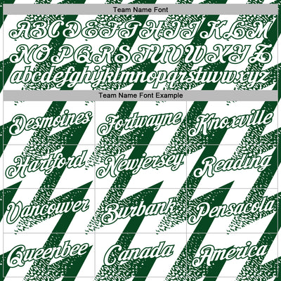 Custom Stitched White Green Zigzag Shape Sports Pullover Sweatshirt Hoodie