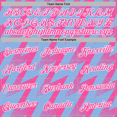 Custom Stitched Light Blue Pink-White Zigzag Shape Sports Pullover Sweatshirt Hoodie