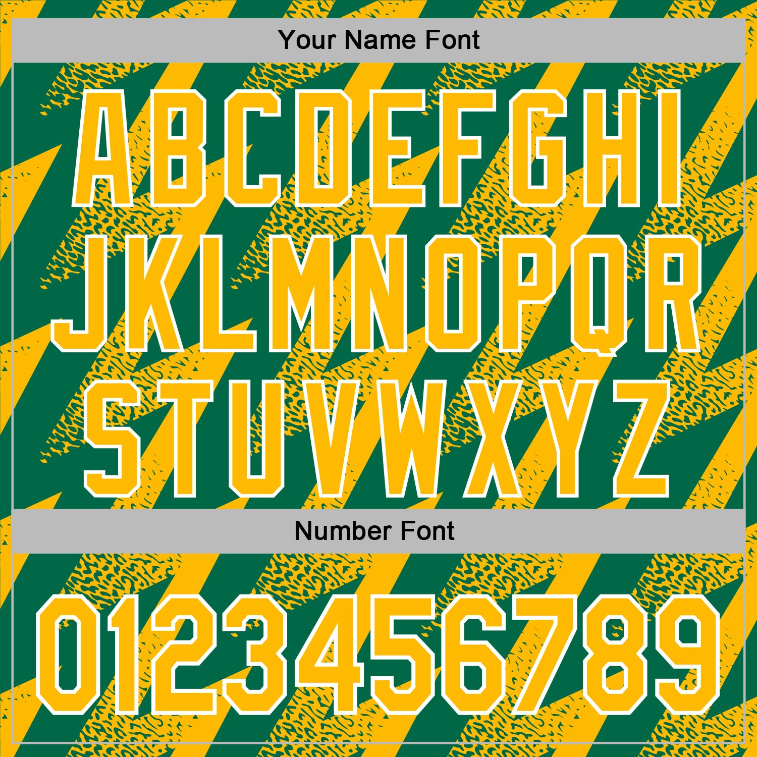 Custom Stitched Kelly Green Gold-White Zigzag Shape Sports Pullover Sweatshirt Hoodie