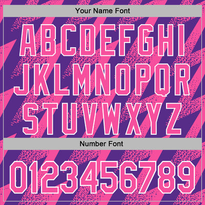 Custom Stitched Purple Pink-White Zigzag Shape Sports Pullover Sweatshirt Hoodie