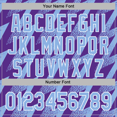 Custom Stitched Purple Light Blue-White Zigzag Shape Sports Pullover Sweatshirt Hoodie