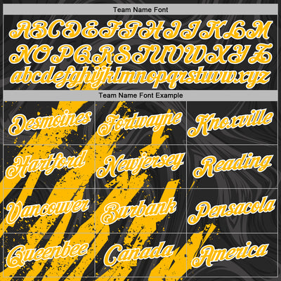 Custom Stitched Black Gold-White Splash Sports Pullover Sweatshirt Hoodie