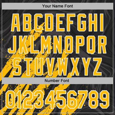 Custom Stitched Black Gold-White Splash Sports Pullover Sweatshirt Hoodie