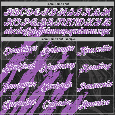 Custom Stitched Black Medium Purple-White Splash Sports Pullover Sweatshirt Hoodie