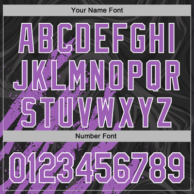 Custom Stitched Black Medium Purple-White Splash Sports Pullover Sweatshirt Hoodie