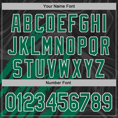 Custom Stitched Black Kelly Green-White Splash Sports Pullover Sweatshirt Hoodie