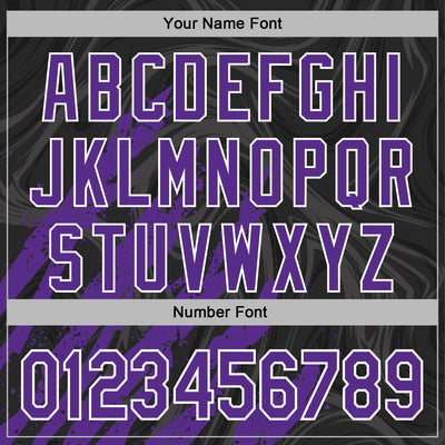 Custom Stitched Black Purple-White Splash Sports Pullover Sweatshirt Hoodie