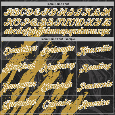 Custom Stitched Black Old Gold-White Splash Sports Pullover Sweatshirt Hoodie