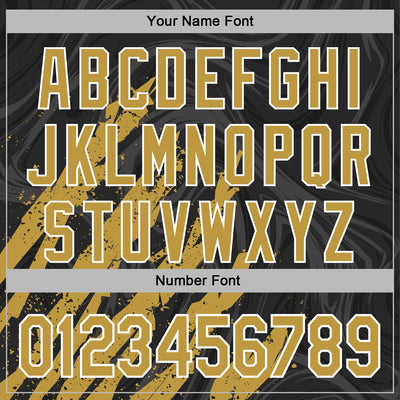 Custom Stitched Black Old Gold-White Splash Sports Pullover Sweatshirt Hoodie