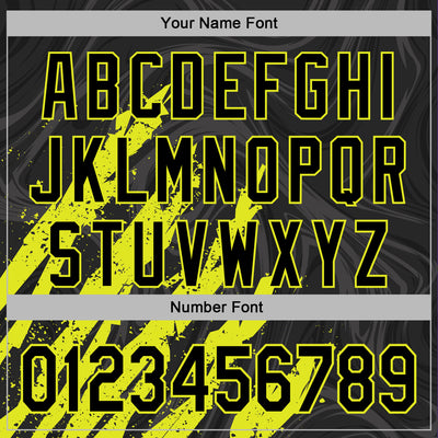 Custom Stitched Black Neon Yellow Splash Sports Pullover Sweatshirt Hoodie