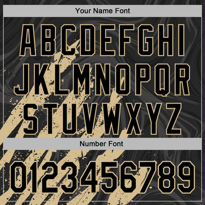 Custom Stitched Black Vegas Gold Splash Sports Pullover Sweatshirt Hoodie