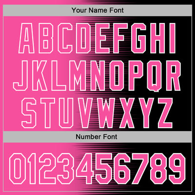 Custom Stitched Black Pink-White Gradient Line Sports Pullover Sweatshirt Hoodie