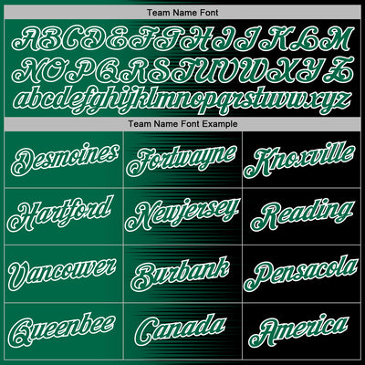 Custom Stitched Black Kelly Green-White Gradient Line Sports Pullover Sweatshirt Hoodie