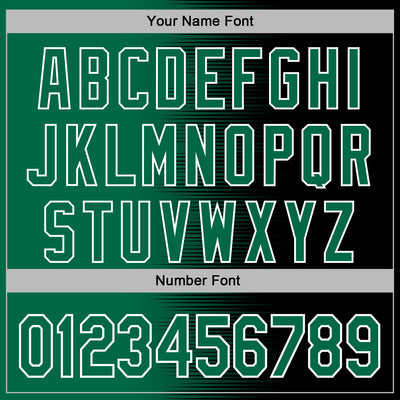 Custom Stitched Black Kelly Green-White Gradient Line Sports Pullover Sweatshirt Hoodie