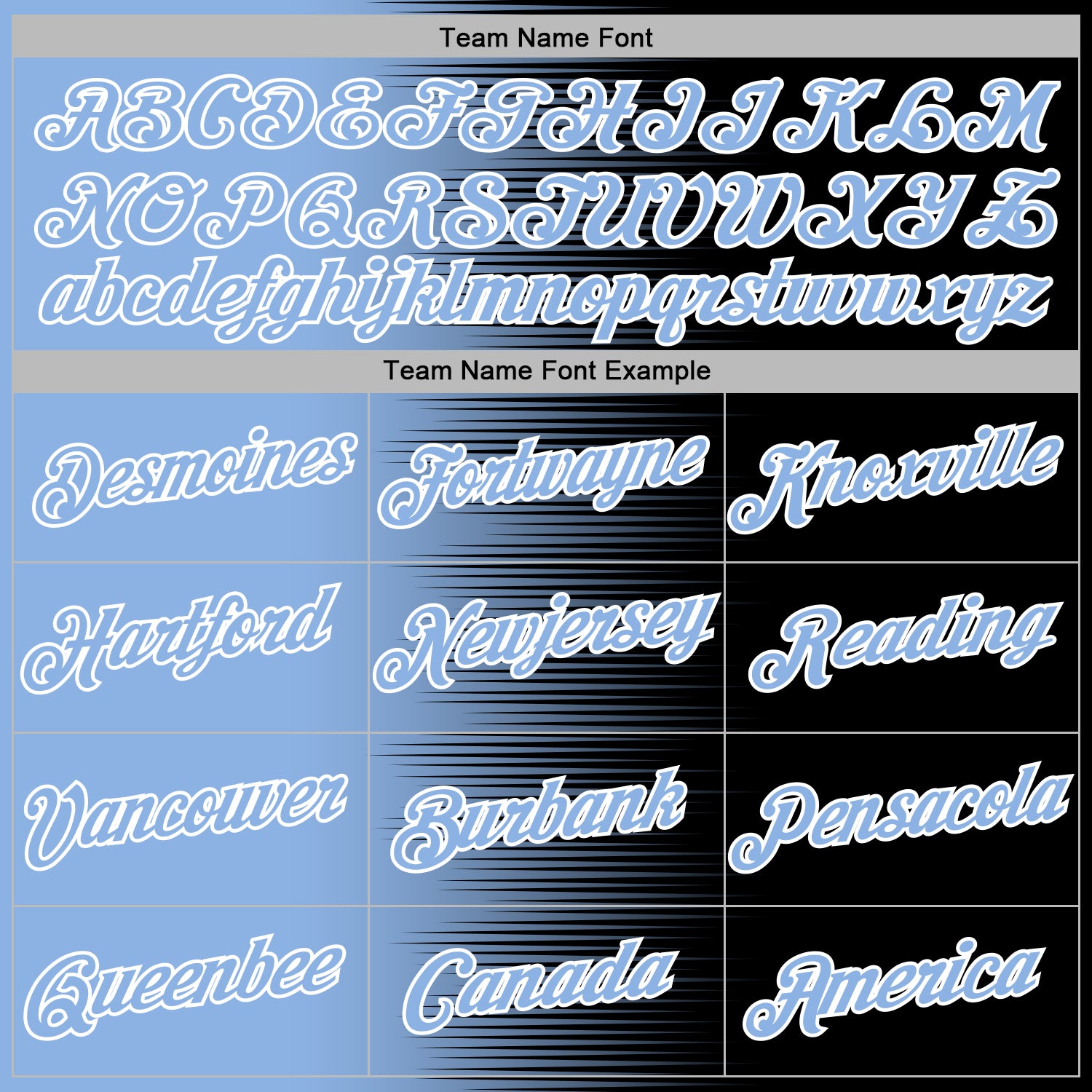 Custom Stitched Black Light Blue-White Gradient Line Sports Pullover Sweatshirt Hoodie