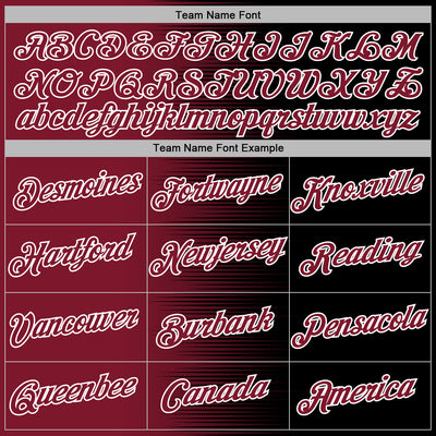 Custom Stitched Black Crimson-White Gradient Line Sports Pullover Sweatshirt Hoodie