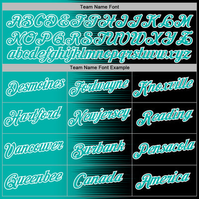 Custom Stitched Black Aqua-White Gradient Line Sports Pullover Sweatshirt Hoodie