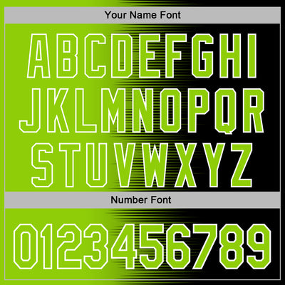 Custom Stitched Black Neon Green-White Gradient Line Sports Pullover Sweatshirt Hoodie