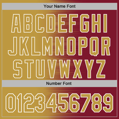 Custom Stitched Crimson Old Gold-White Gradient Line Sports Pullover Sweatshirt Hoodie