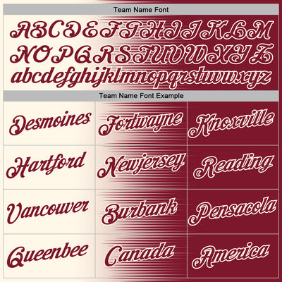 Custom Stitched Crimson Cream Gradient Line Sports Pullover Sweatshirt Hoodie