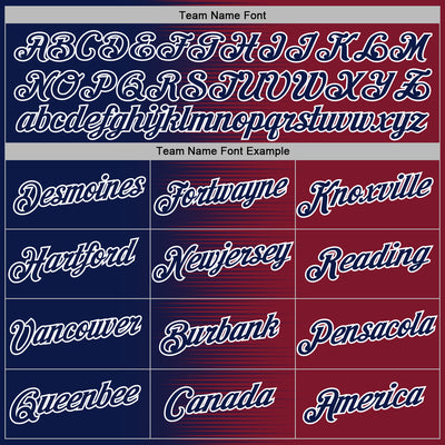 Custom Stitched Crimson Navy-White Gradient Line Sports Pullover Sweatshirt Hoodie