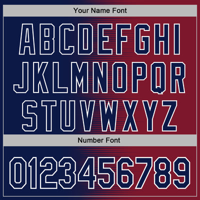 Custom Stitched Crimson Navy-White Gradient Line Sports Pullover Sweatshirt Hoodie