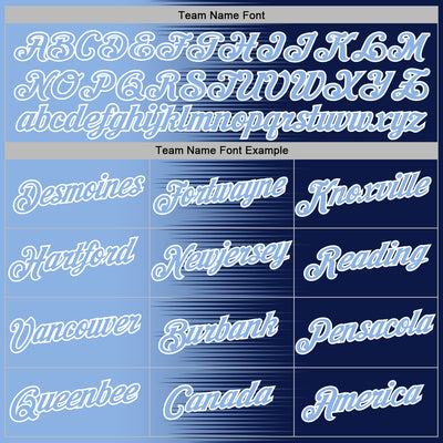 Custom Stitched Navy Light Blue-White Gradient Line Sports Pullover Sweatshirt Hoodie