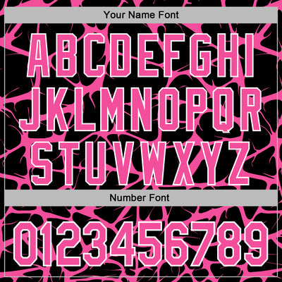 Custom Stitched Black Pink-White Abstract Network Pattern Sports Pullover Sweatshirt Hoodie