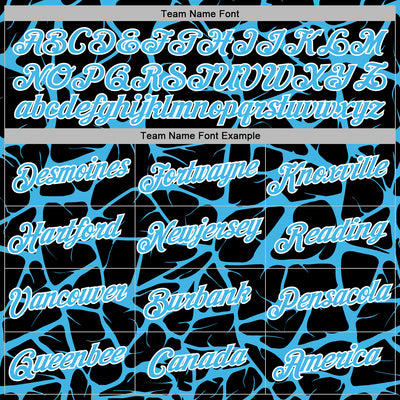 Custom Stitched Black Sky Blue-White Abstract Network Pattern Sports Pullover Sweatshirt Hoodie