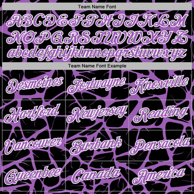 Custom Stitched Black Medium Purple-White Abstract Network Pattern Sports Pullover Sweatshirt Hoodie