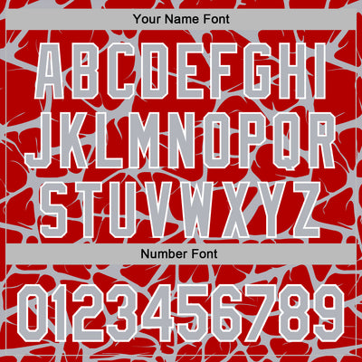 Custom Stitched Red Gray-White Abstract Network Pattern Sports Pullover Sweatshirt Hoodie