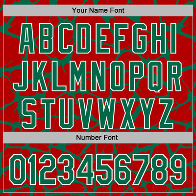 Custom Stitched Red Kelly Green-White Abstract Network Pattern Sports Pullover Sweatshirt Hoodie