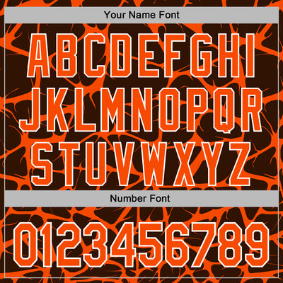 Custom Stitched Brown Orange-White Abstract Network Pattern Sports Pullover Sweatshirt Hoodie