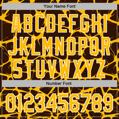 Custom Stitched Brown Gold-White Abstract Network Pattern Sports Pullover Sweatshirt Hoodie