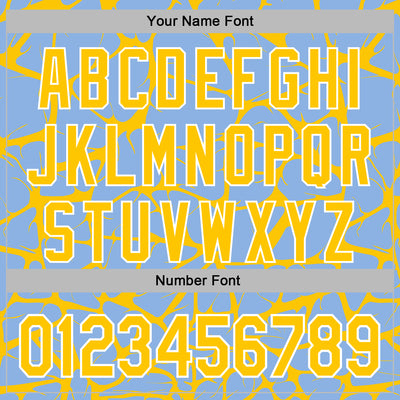 Custom Stitched Light Blue Yellow-White Abstract Network Pattern Sports Pullover Sweatshirt Hoodie