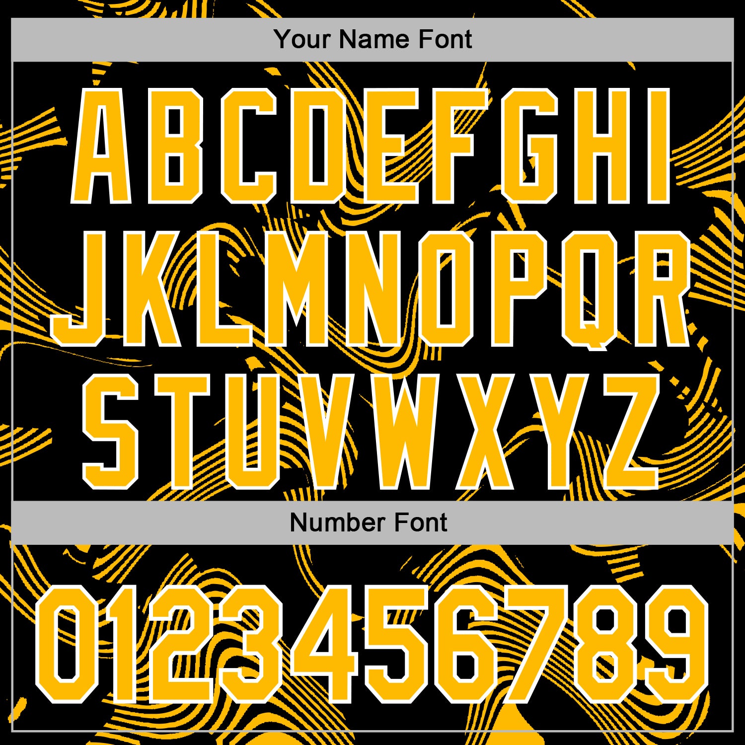 Custom Stitched Black Gold-White Curve Lines Sports Pullover Sweatshirt Hoodie