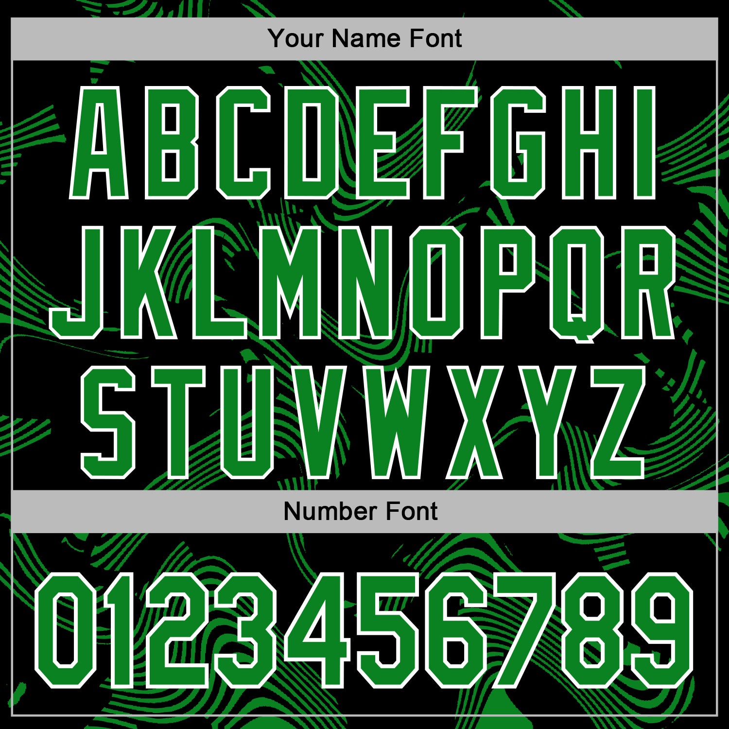 Custom Stitched Black Grass Green-White Curve Lines Sports Pullover Sweatshirt Hoodie