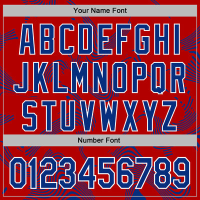 Custom Stitched Red Royal-White Curve Lines Sports Pullover Sweatshirt Hoodie