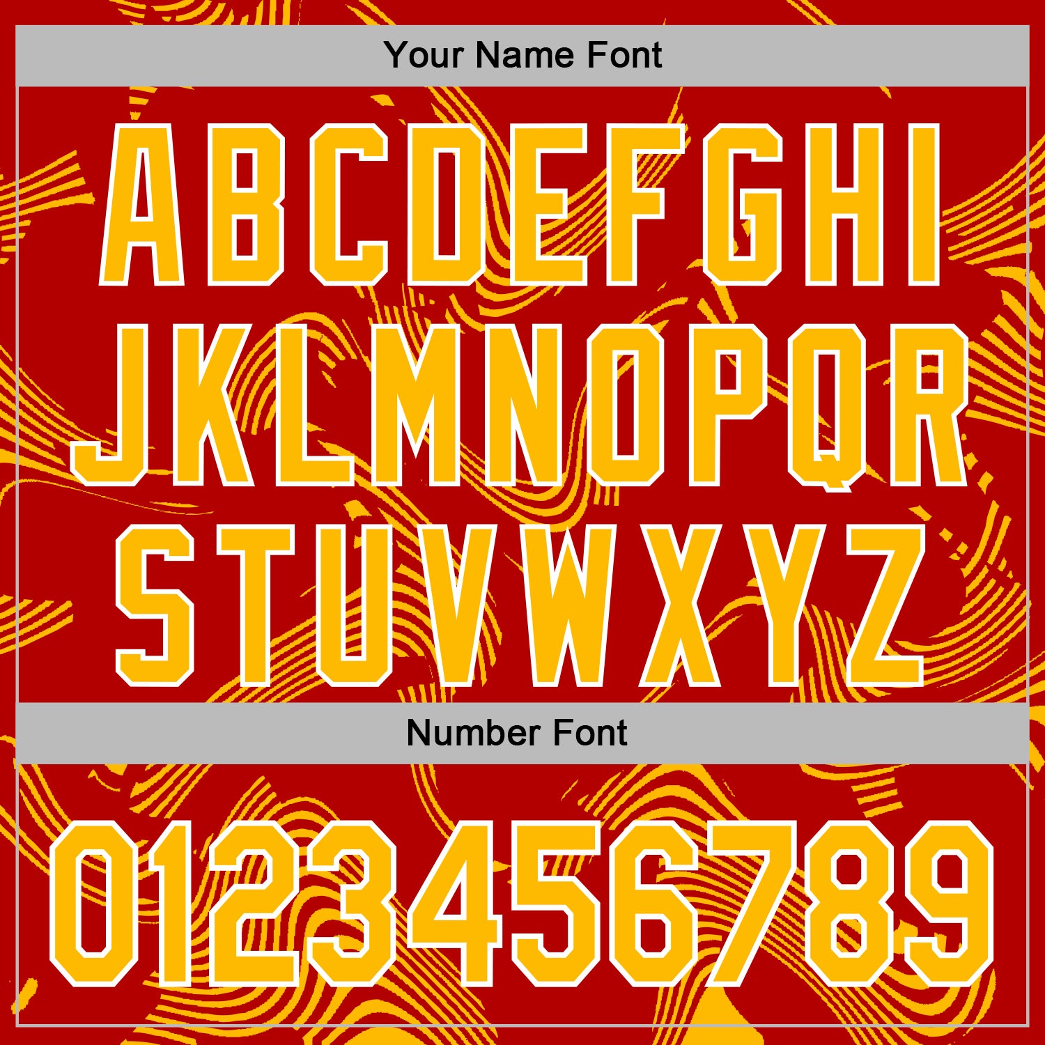 Custom Stitched Red Gold-White Curve Lines Sports Pullover Sweatshirt Hoodie