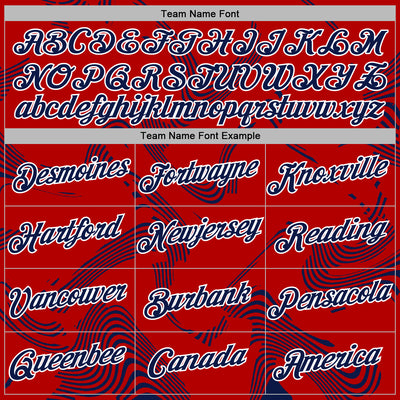 Custom Stitched Red Navy-White Curve Lines Sports Pullover Sweatshirt Hoodie