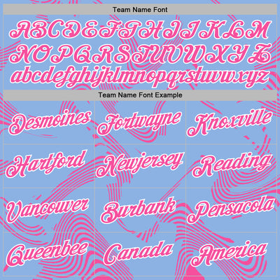 Custom Stitched Light Blue Pink-White Curve Lines Sports Pullover Sweatshirt Hoodie