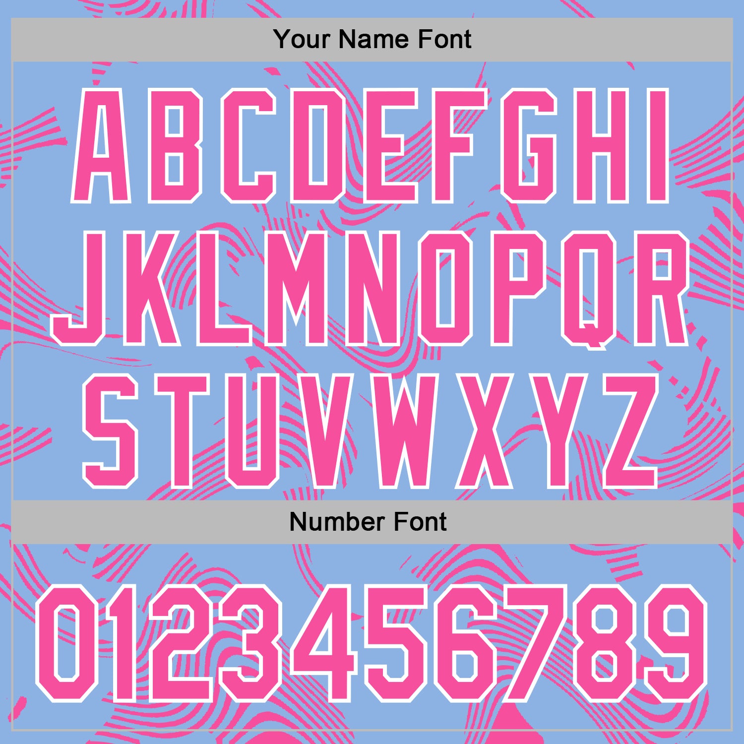 Custom Stitched Light Blue Pink-White Curve Lines Sports Pullover Sweatshirt Hoodie