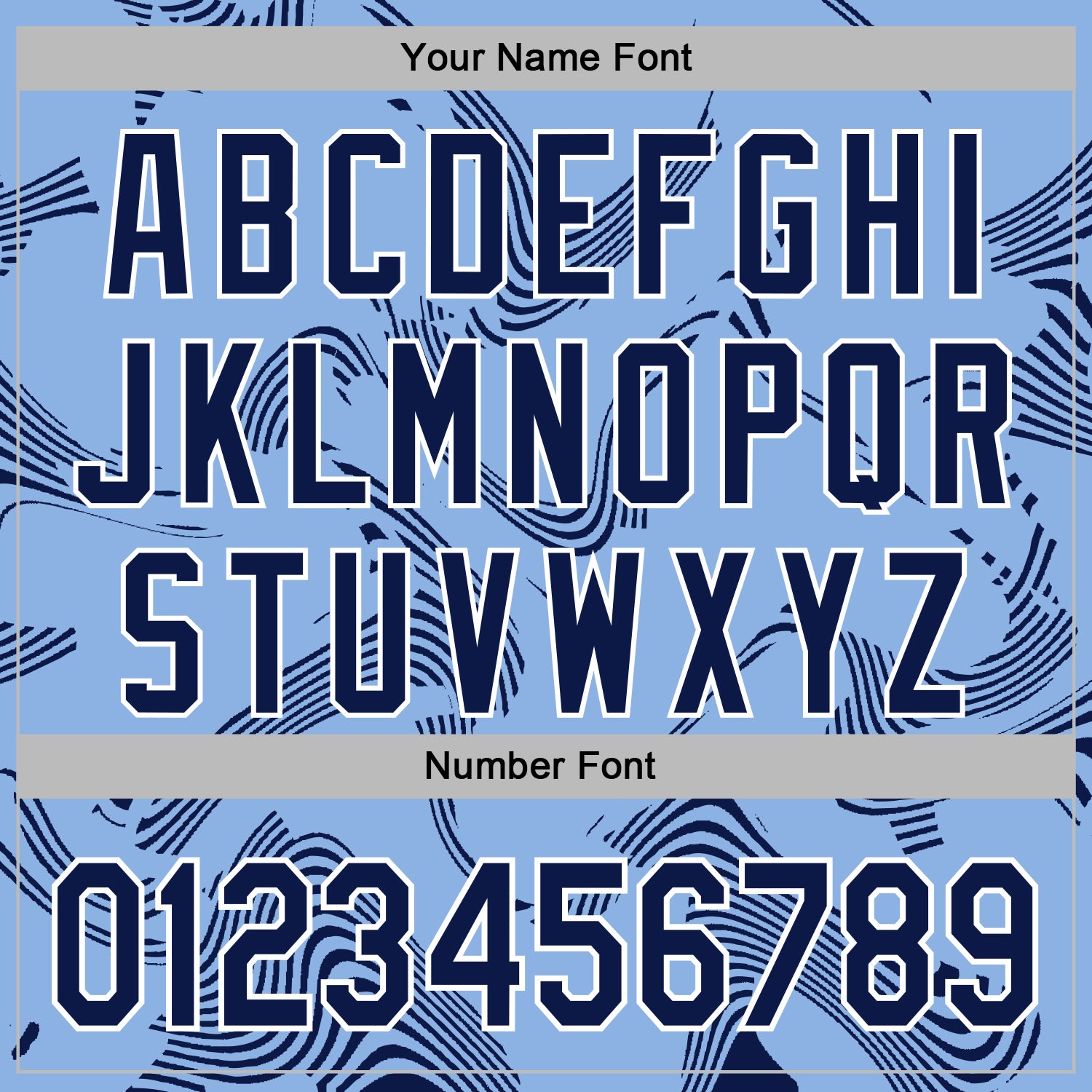 Custom Stitched Light Blue Navy-White Curve Lines Sports Pullover Sweatshirt Hoodie