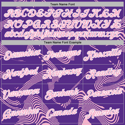 Custom Stitched Purple Light Pink-White Curve Lines Sports Pullover Sweatshirt Hoodie