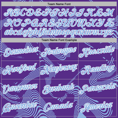 Custom Stitched Purple Light Blue-White Curve Lines Sports Pullover Sweatshirt Hoodie